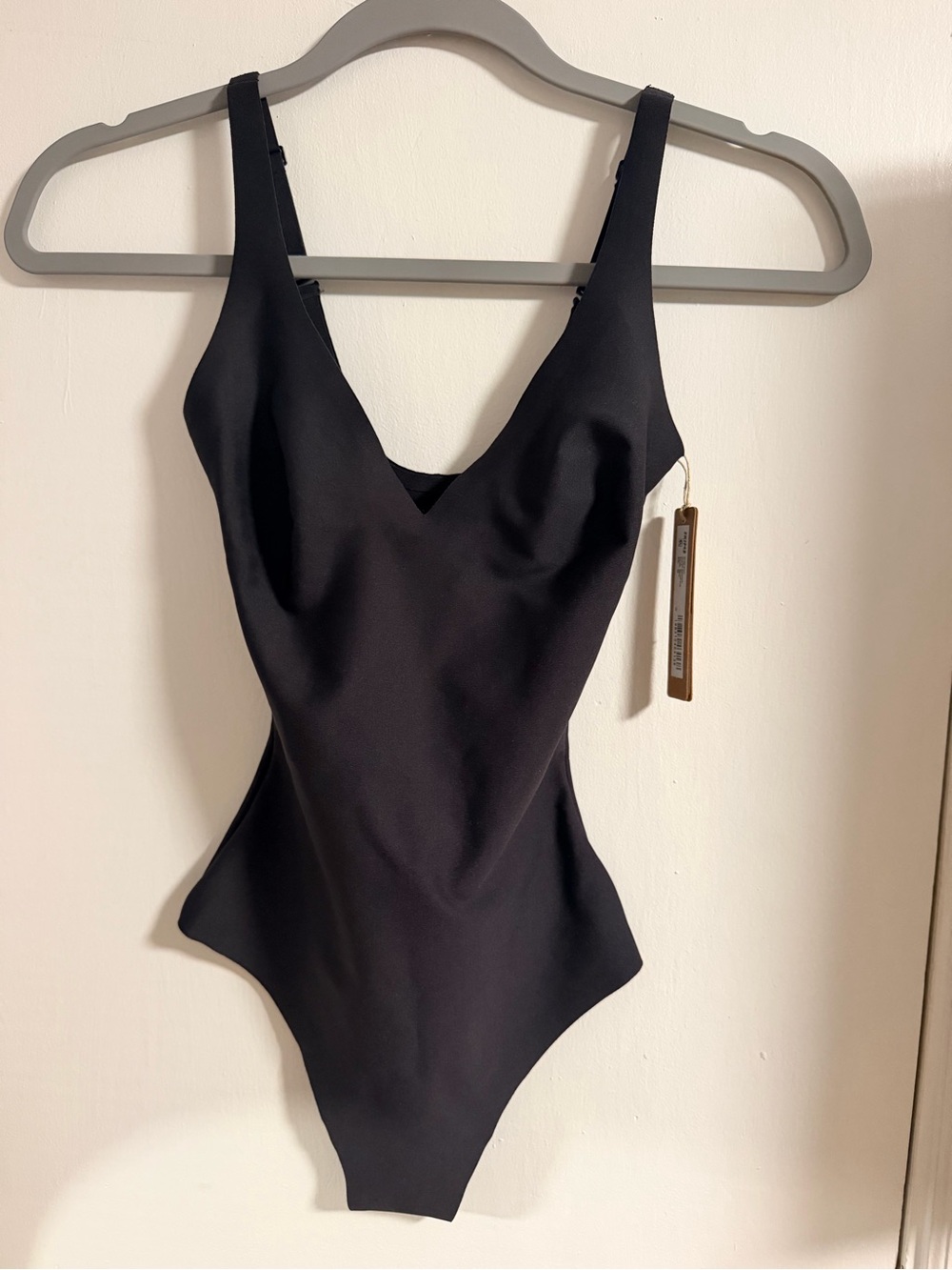 SKIMS Black Sculpting One-Piece Bodysuit